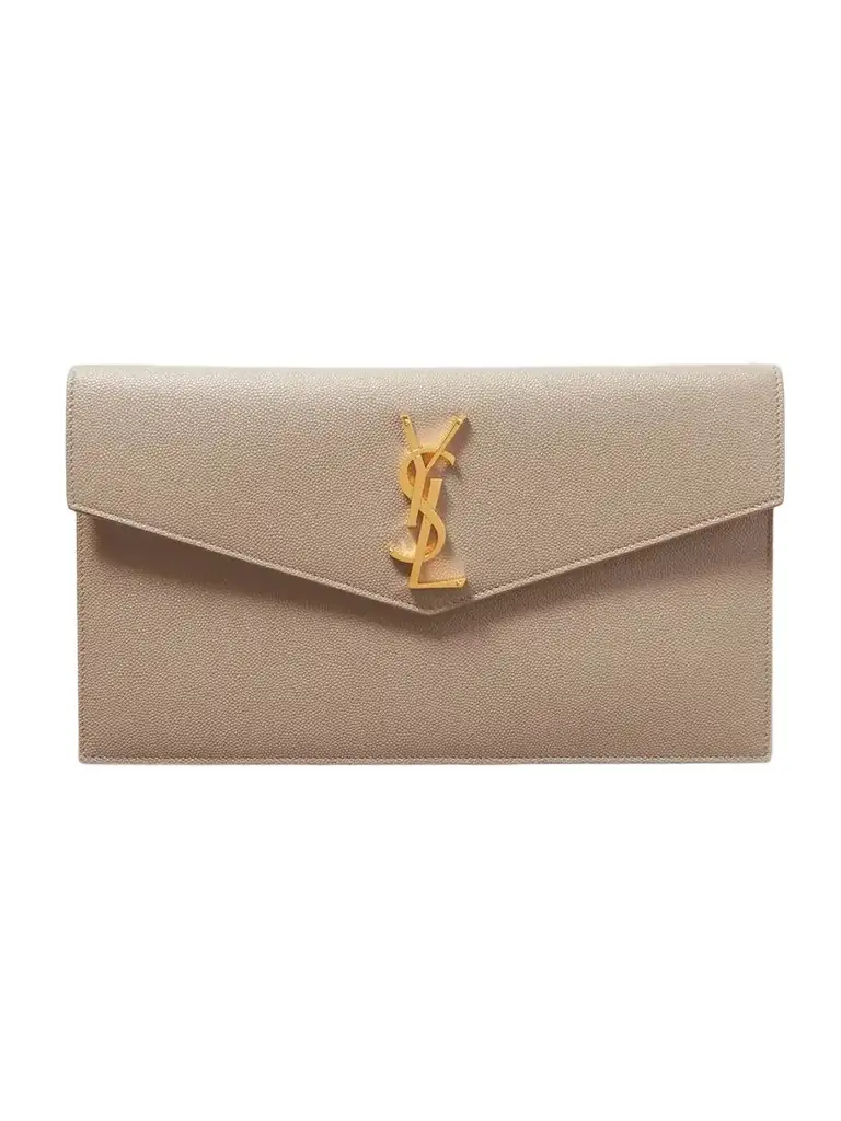 Saint Laurent Uptown Textured-leather Pouch