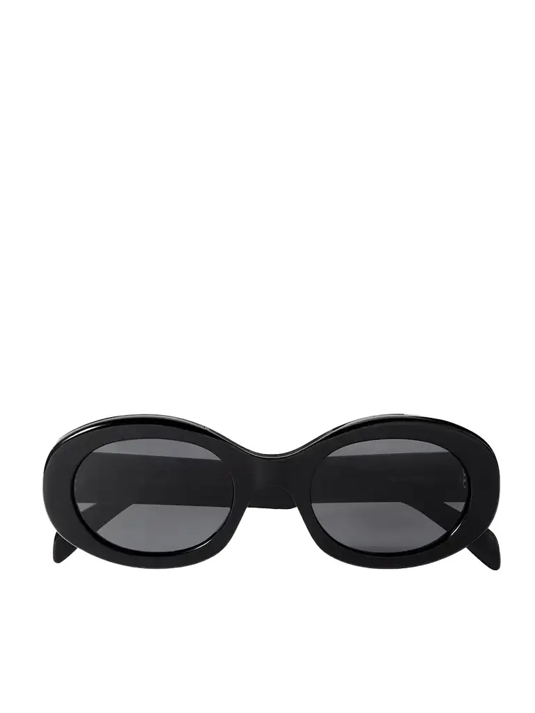 CELINE Eyewear Triomphe Oval-frame Acetate Sunglasses