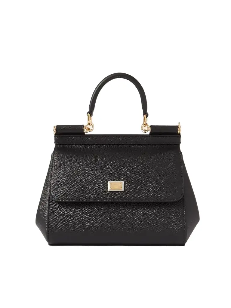 Dolce & Gabbana Sicily Small Textured-leather Shoulder Bag
