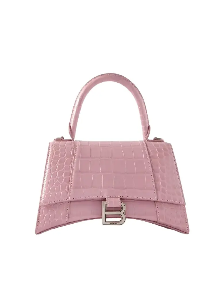Balenciaga Hourglass Small Croc-effect Leather Tote