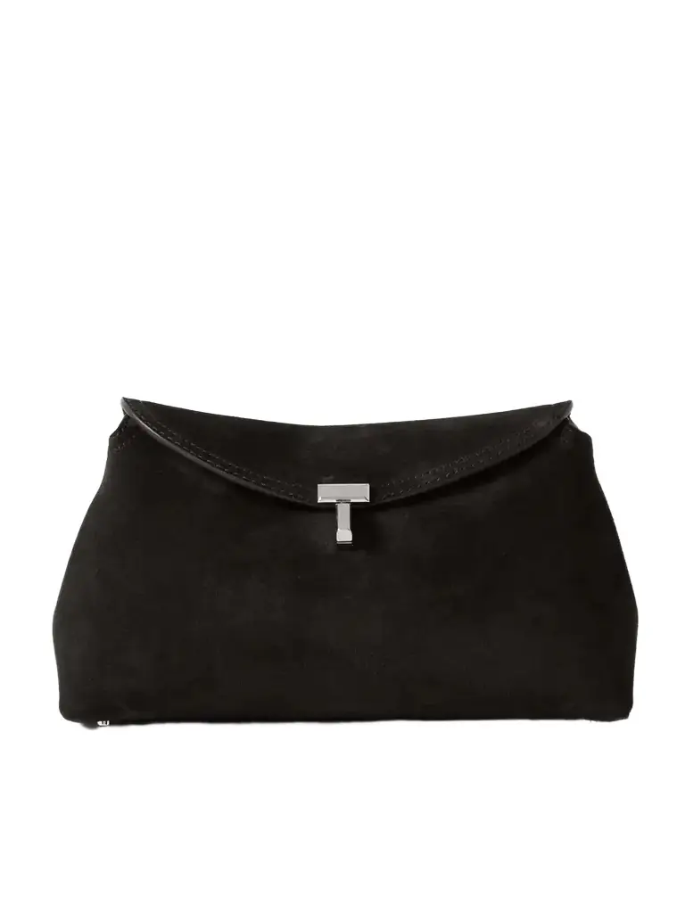 TOTEME T-lock Suede Clutch