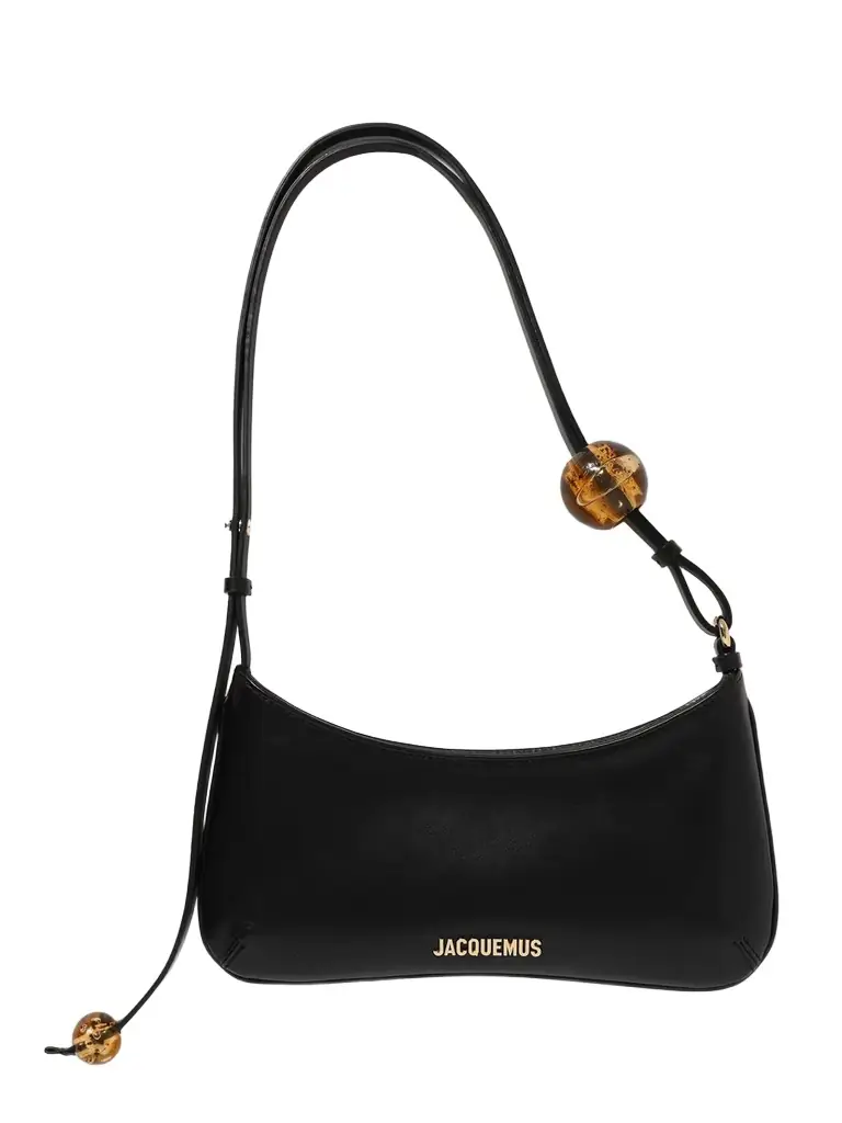 Jacquemus The Bisou Perle Embellished Leather Shoulder Bag