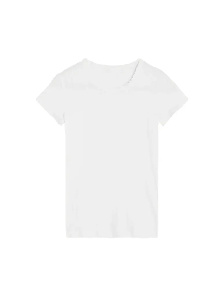 LESET Pointelle-knit Cotton-jersey T-shirt