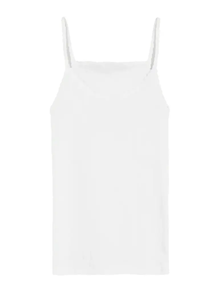 LESET Pointelle-knit Cotton-jersey Tank