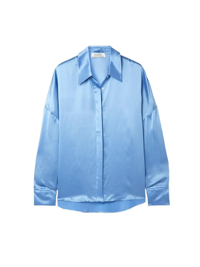 MAISON ESSENTIELE Lounge Silk-blend Satin Shirt - Women's Clothing