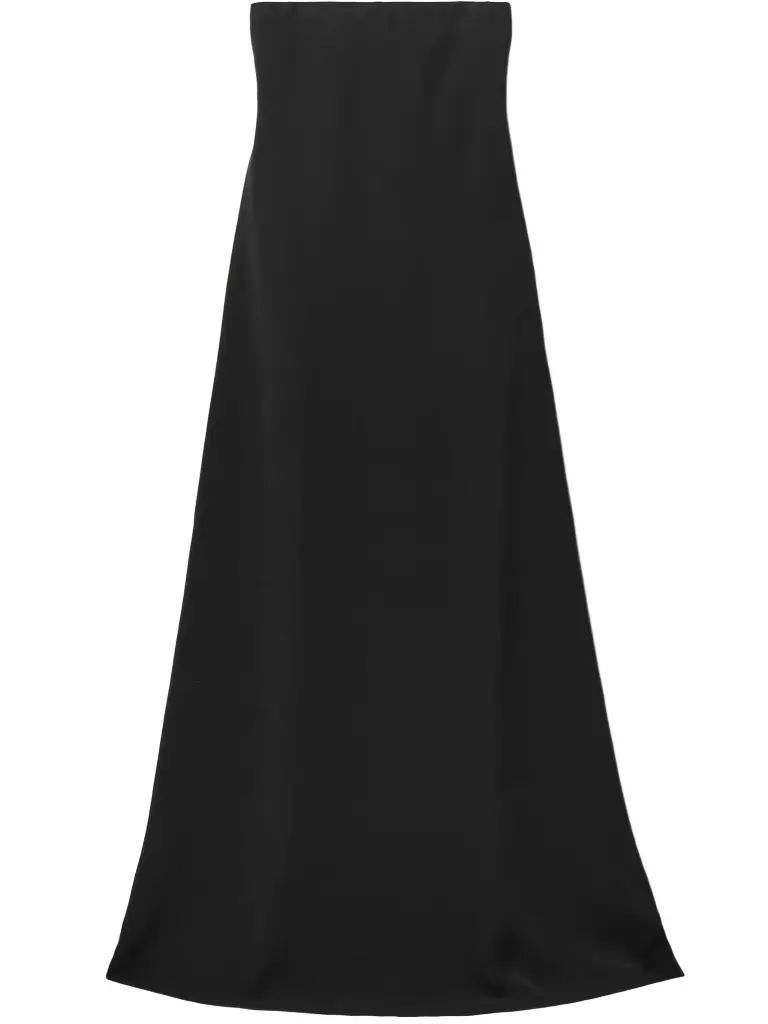 The Row Pau Strapless Silk-cady Gown - Black - Women's Clothing