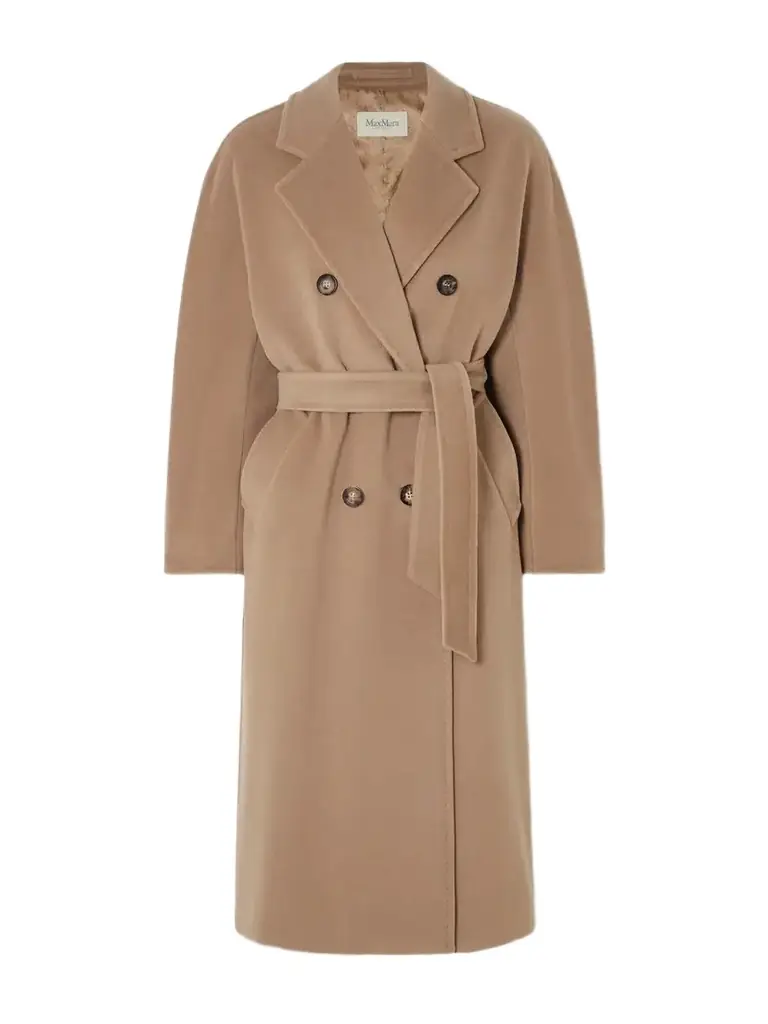 Max Mara Madame 101801 Icon Double-breasted Wool And Cashmere-blend Coat