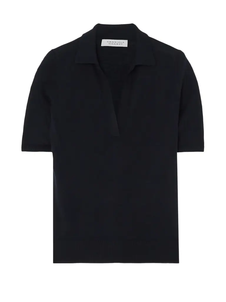 Gabriela Hearst Frank Cashmere And Silk-blend Polo Shirt
