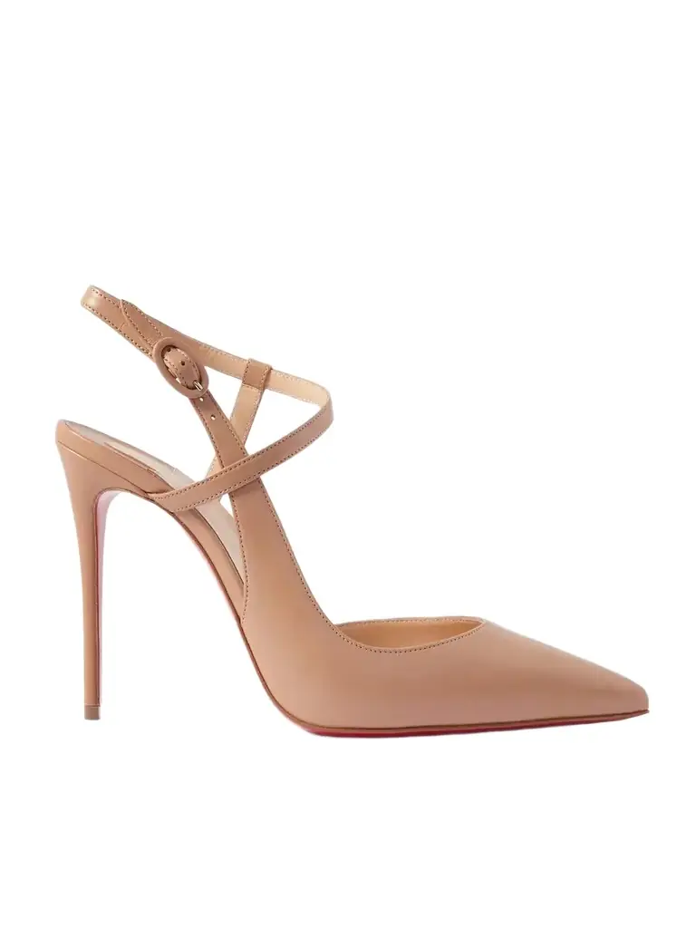 Christian Louboutin Jenlove 100 Leather Slingback Pumps