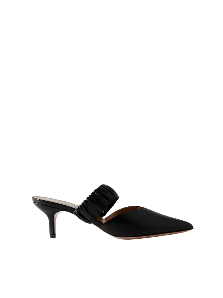Malone Souliers Matilda 45 Ruched Leather Mules - Black - Women's Shoes