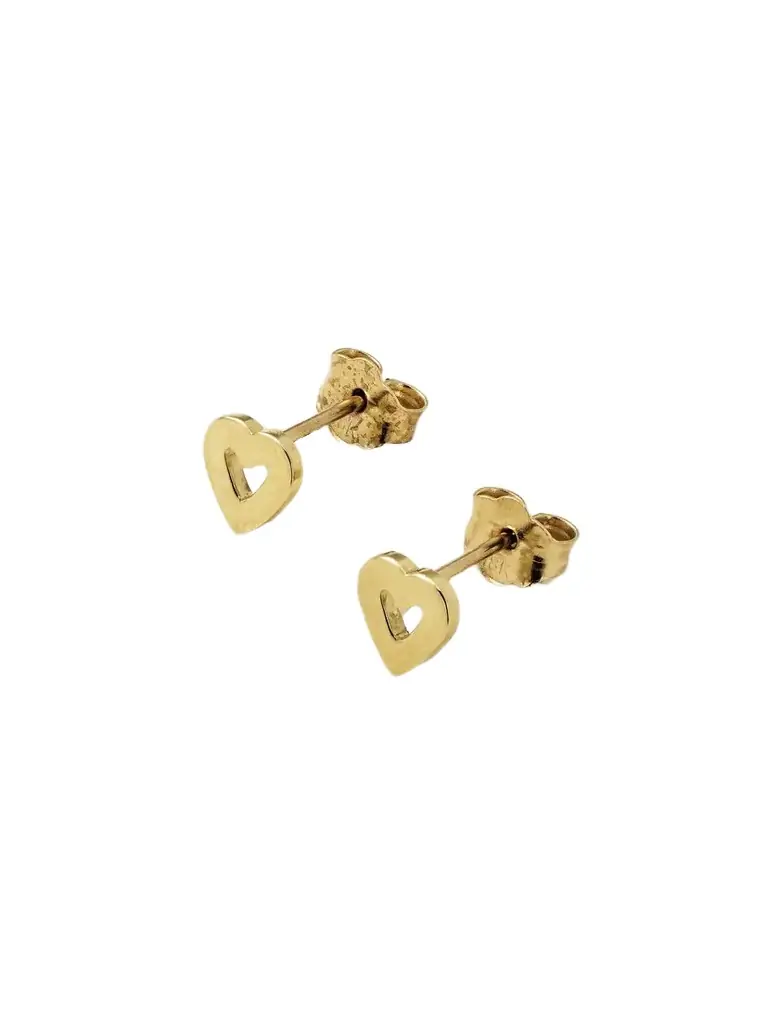 Jennifer Meyer Mini Open Heart 18-karat Gold Earrings