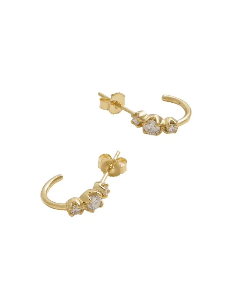 Jennifer Meyer 18-karat Gold Diamond Earrings