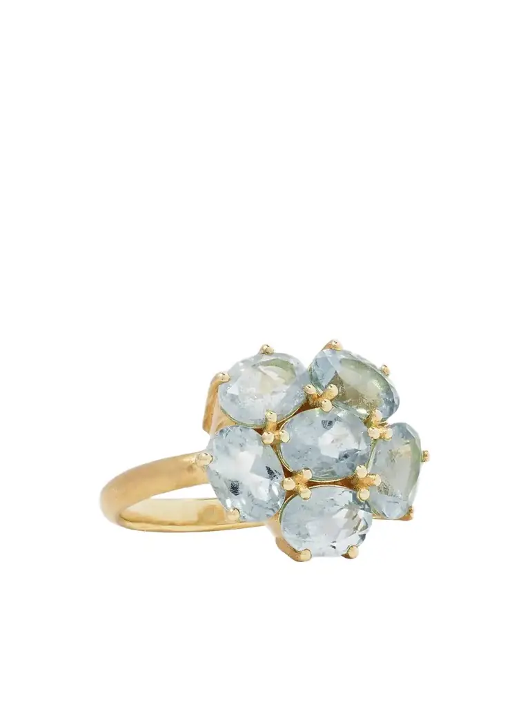 Irene Neuwirth Gemmy Gem 18-karat Gold Aquamarine Ring