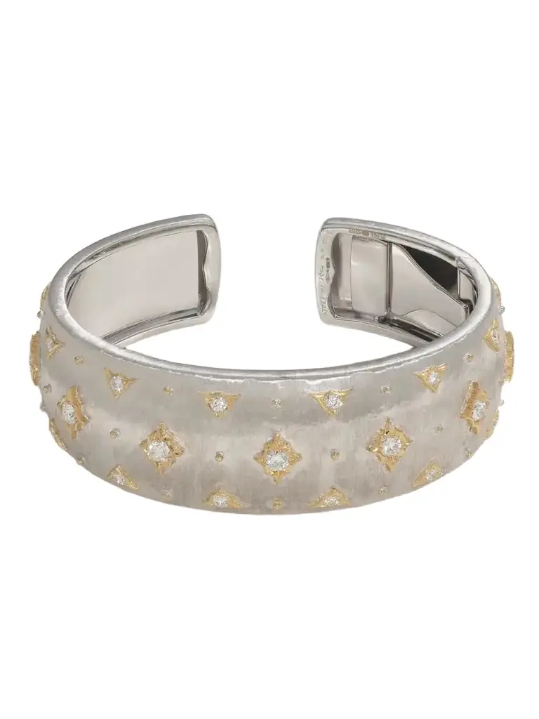 Buccellati 18-karat White And Yellow Gold Diamond Cuff