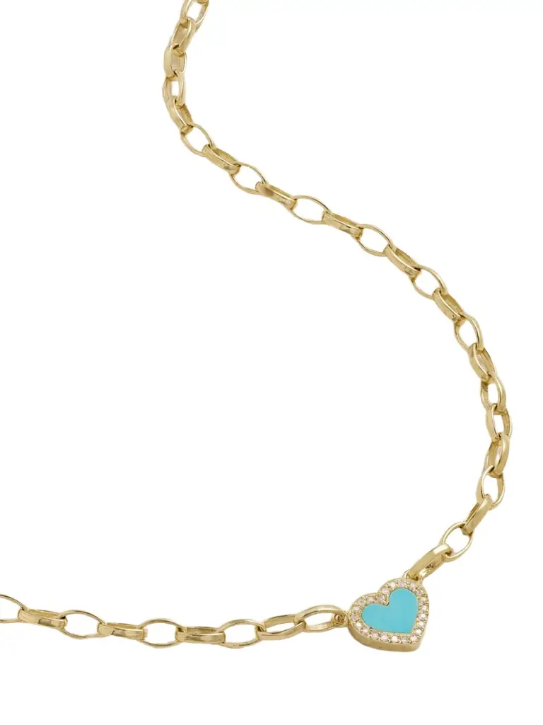 Jennifer Meyer Small Edith 18-karat Gold, Turquoise And Diamond Necklace