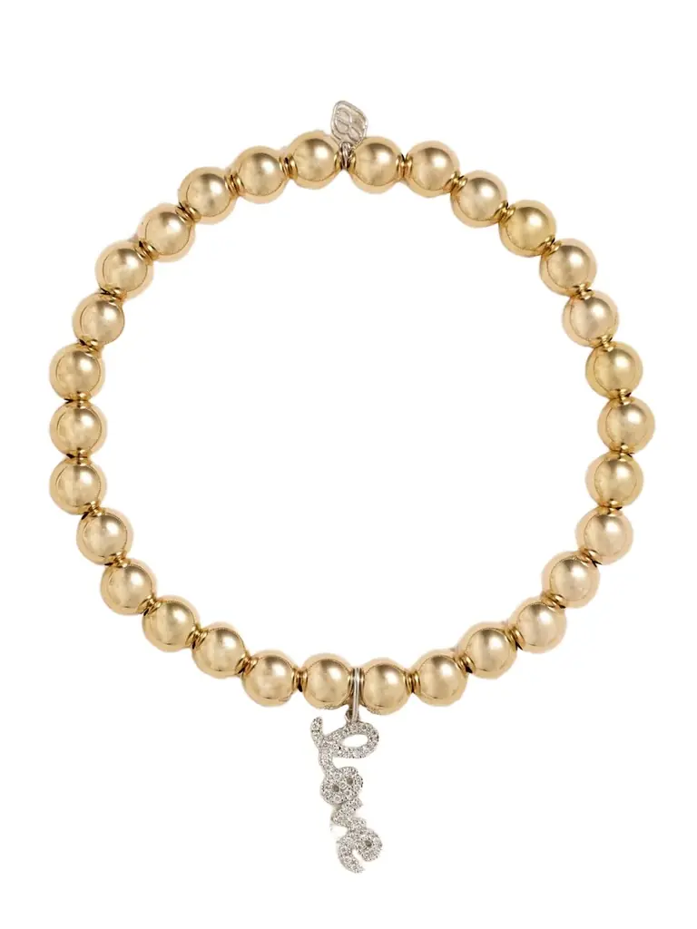 Sydney Evan Love 14-karat Gold Diamond Bracelet