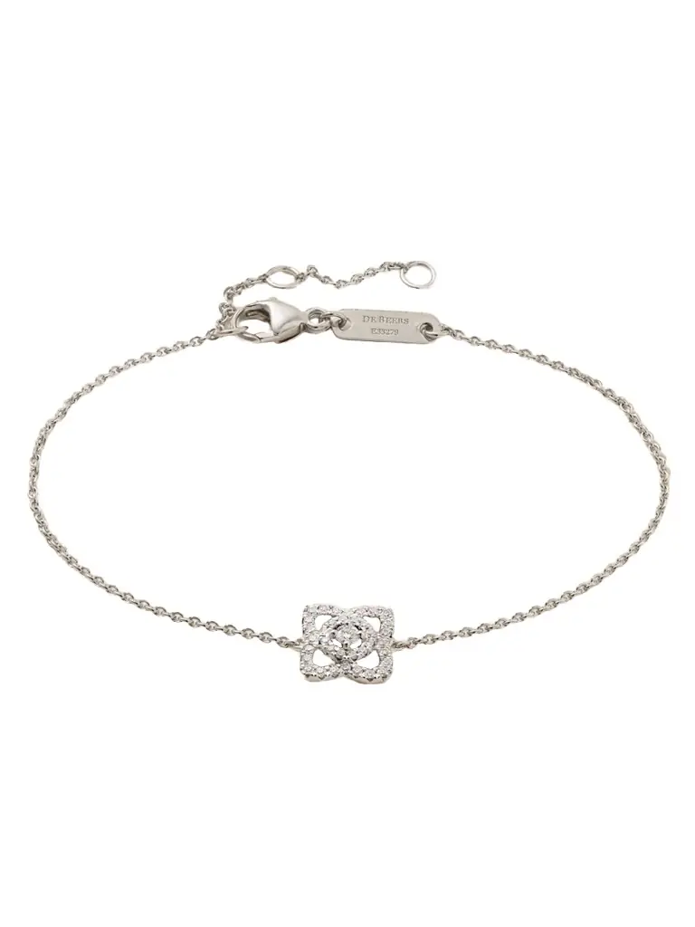 De Beers London Lotus By De Beers 18-karat White Gold Diamond Bracelet