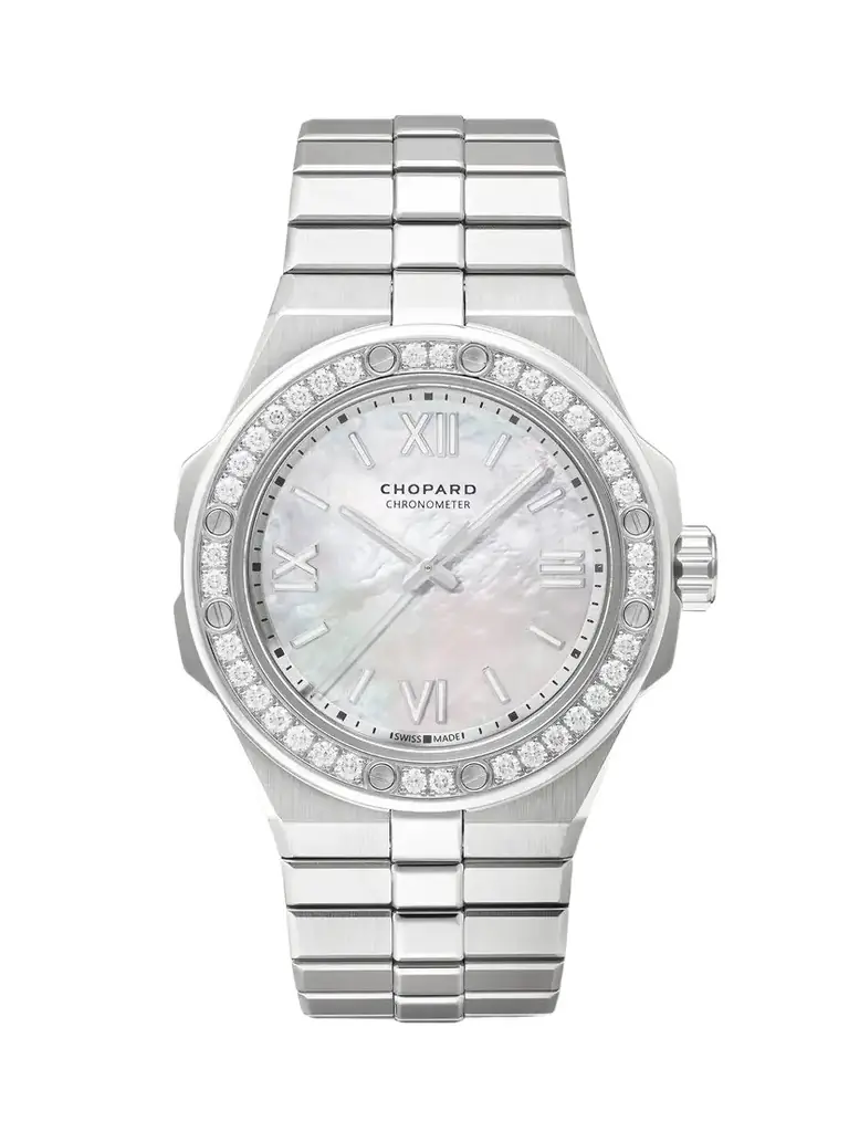 Chopard Alpine Eagle Automatic 36mm Small Stainless Steel, Mother-of-pearl And Diamond Watch