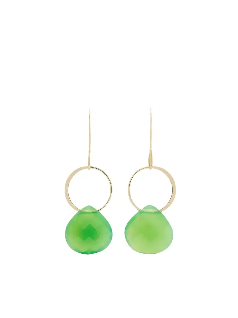 Melissa Joy Manning 14-karat Recycled Gold Chrysoprase Earrings