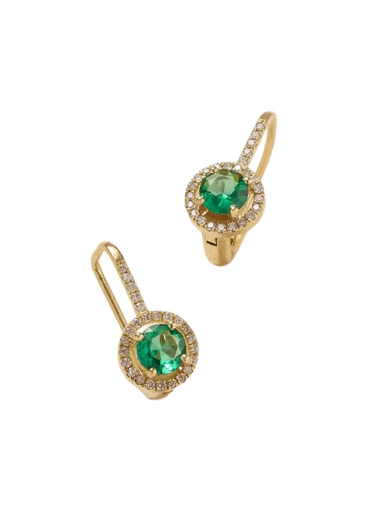 Ileana Makri Waterfall 18-karat Gold, Emerald And Diamond Earrings