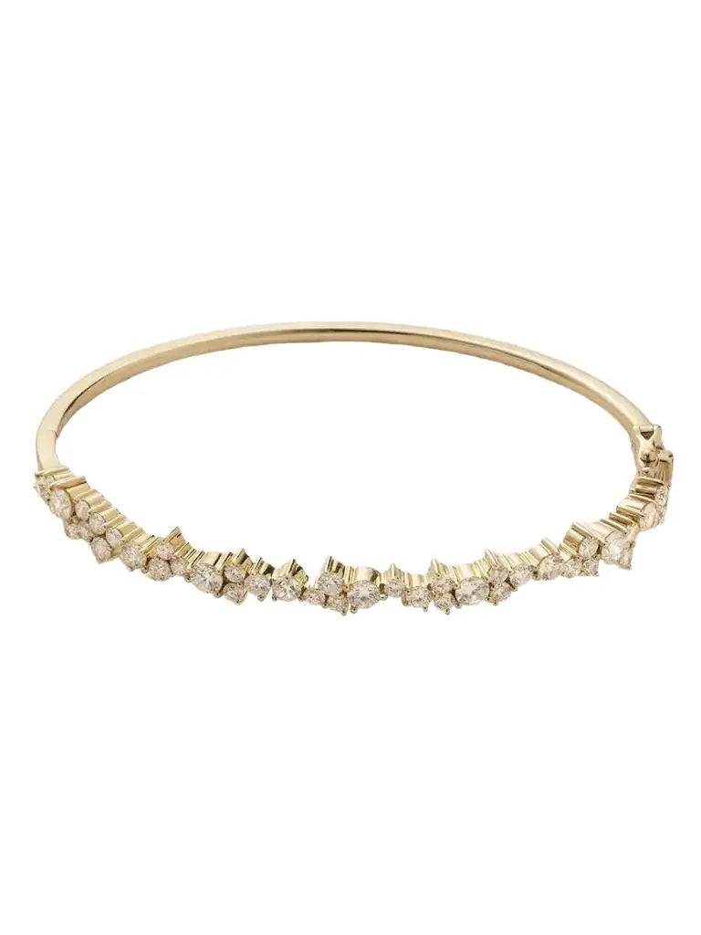 Sydney Evan 14-karat Gold Diamond Bangle