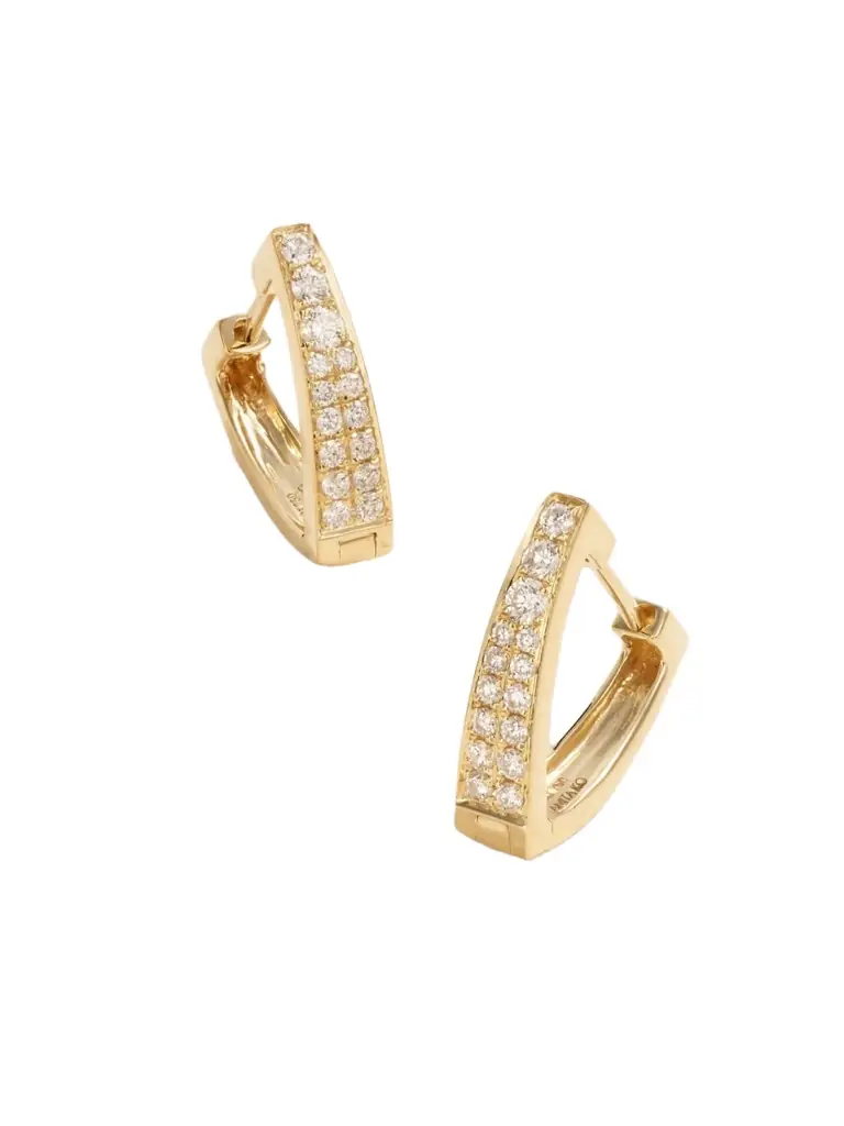 Anita Ko Huggies 18-karat Gold Diamond Hoop Earrings