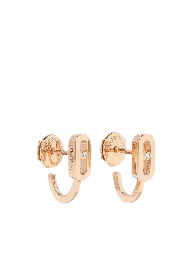 Messika Move Classique 18-karat Rose Gold Diamond Hoop Earrings