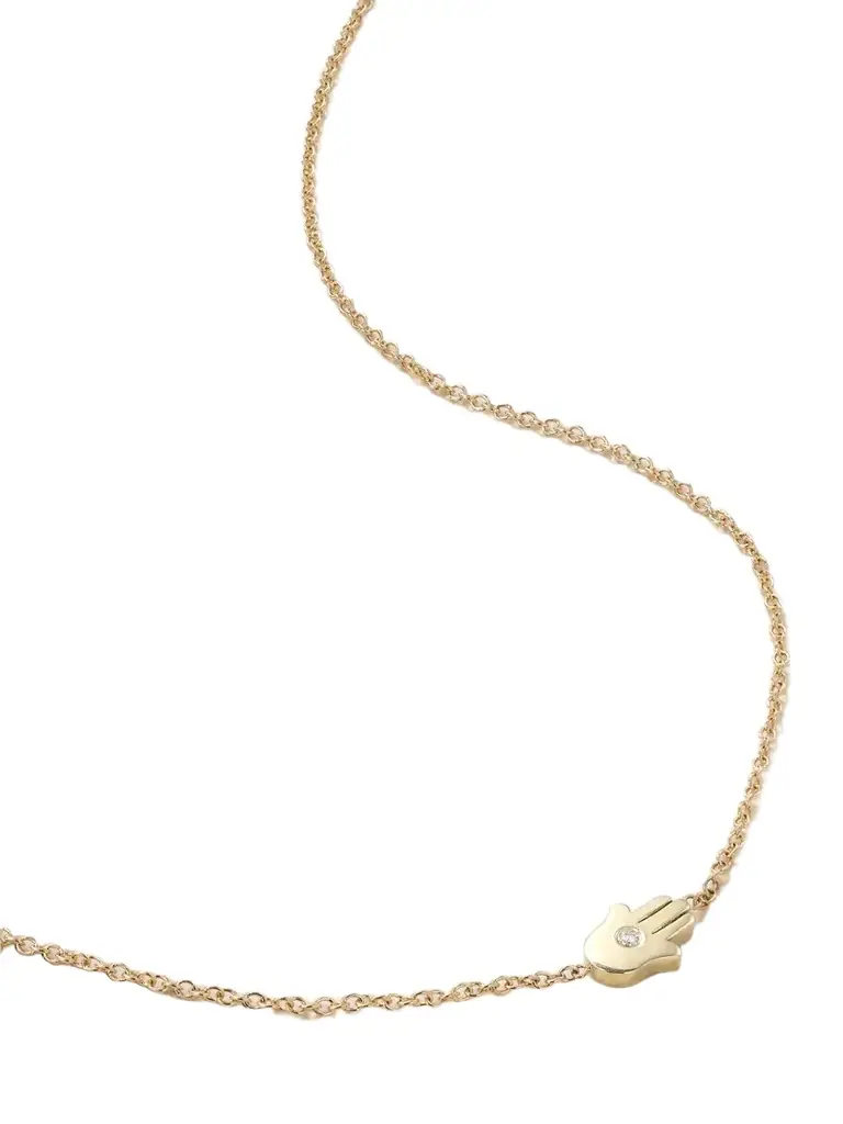 Jennifer Meyer Mini Hamsa 18-karat Gold Diamond Necklace