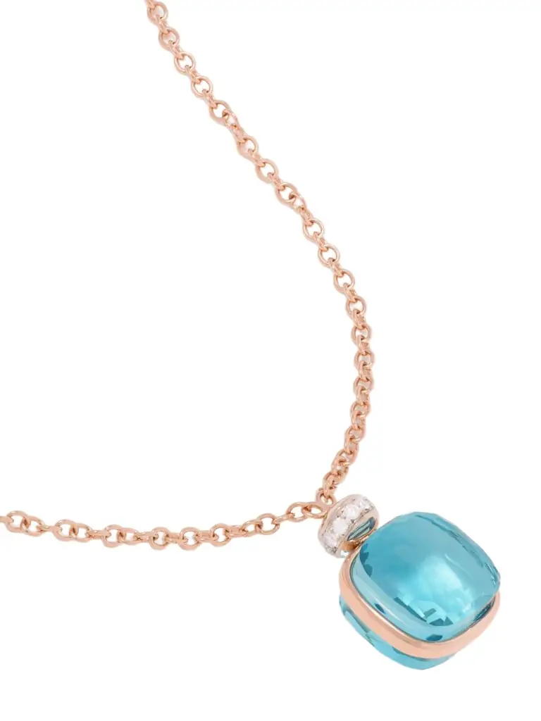 Pomellato Nudo 18-karat Rose And White Gold, Topaz And Diamond Necklace