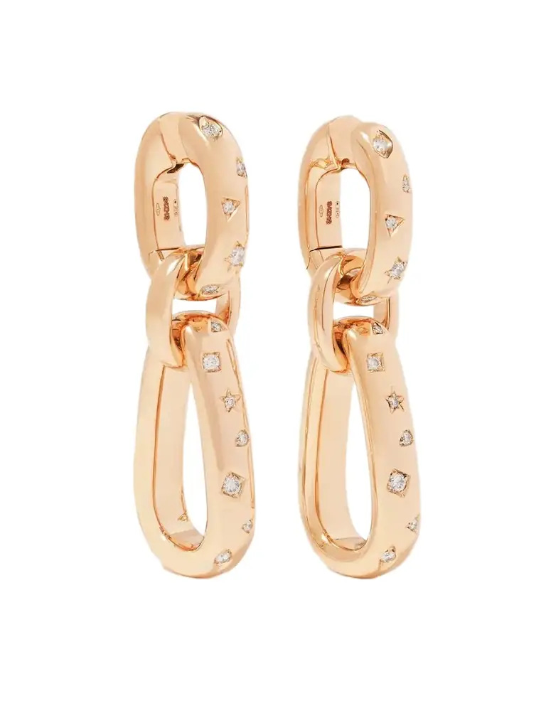 Pomellato Iconica 18-karat Rose Gold Diamond Earrings
