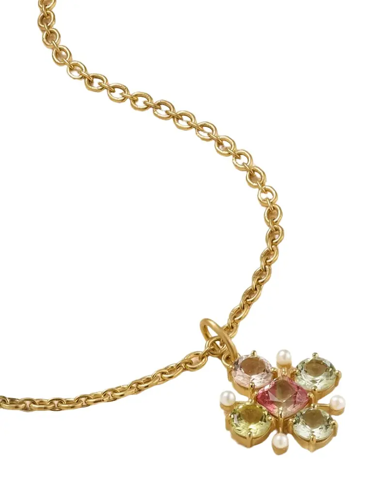 Irene Neuwirth Gemmy Gem 18-karat Gold, Tourmaline And Pearl Necklace