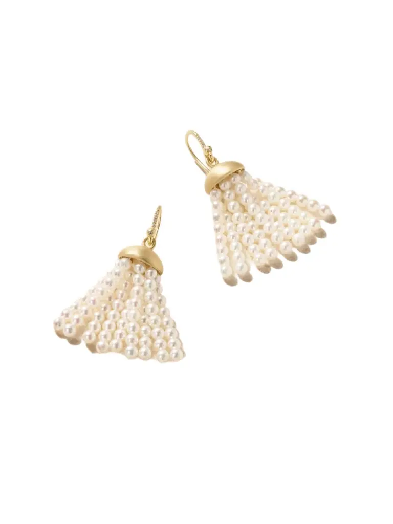 Irene Neuwirth 18-karat Gold, Pearl And Diamond Earrings