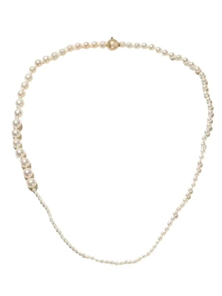 Sophie Bille Brahe Petite Peggy 14-karat Gold Pearl Necklace
