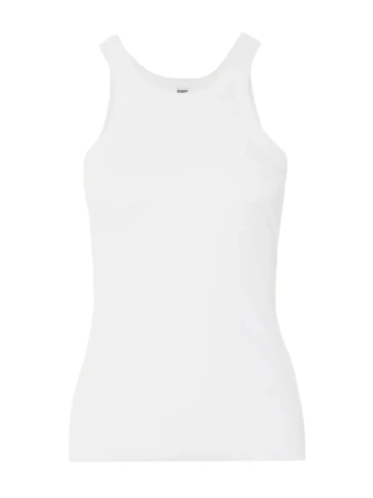 TOTEME + Net Sustain Curved Ribbed Stretch Organic Cotton-jersey Tank