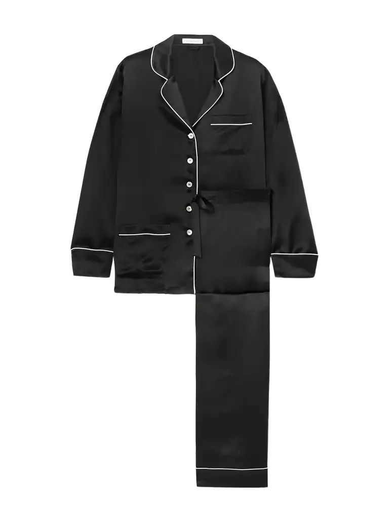 Olivia von Halle Coco Silk-satin Pajama Set