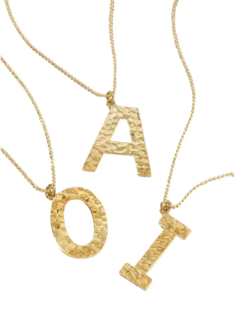 Jennifer Meyer Initial 18-karat Gold Necklace