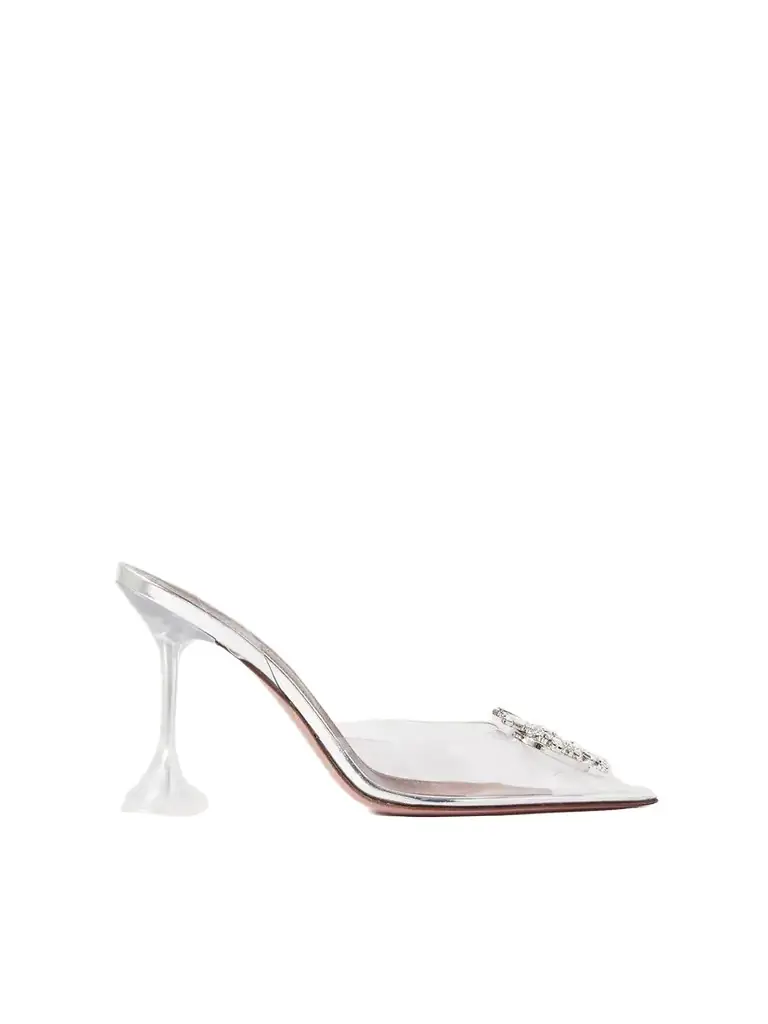 Amina Muaddi Begum Crystal-embellished Pvc Slingback Pumps