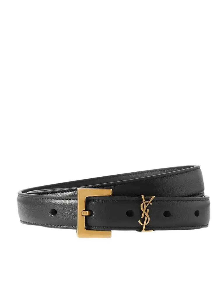 Saint Laurent Cassandre Leather Belt