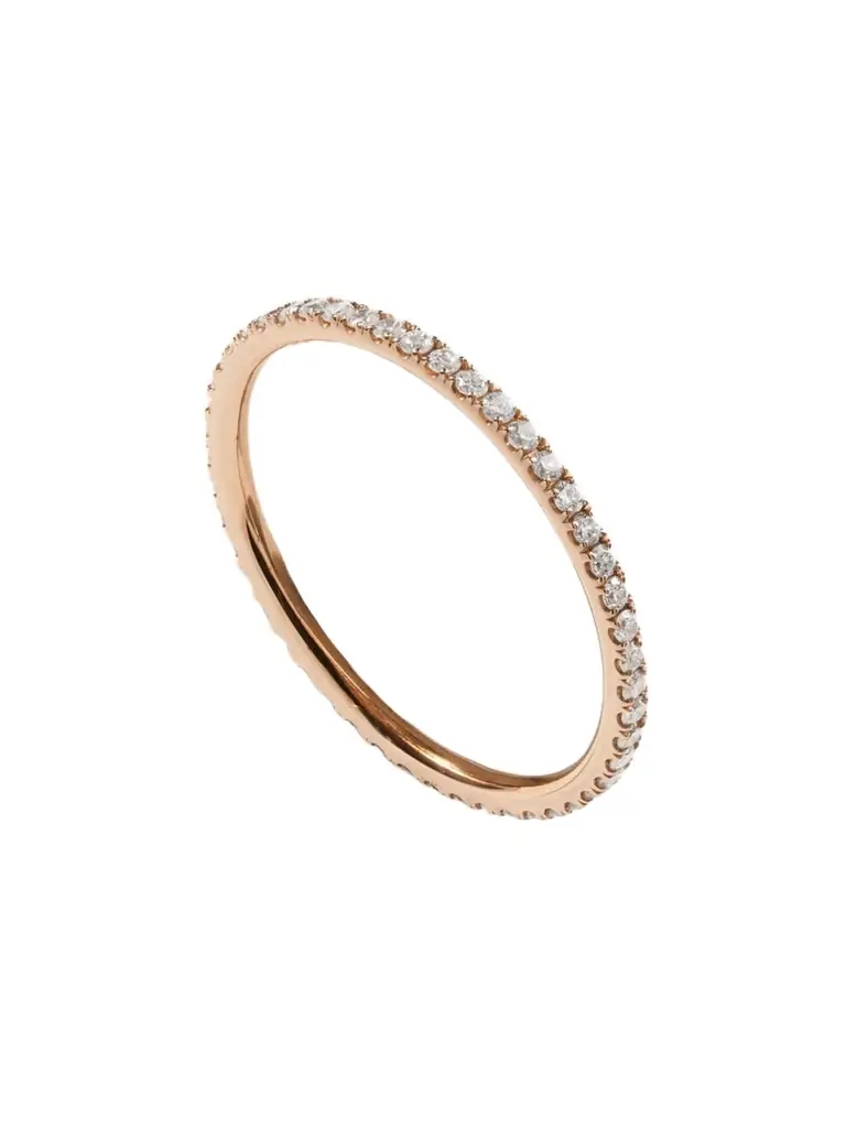 Ileana Makri Thread 18-karat Rose Gold Diamond Eternity Ring