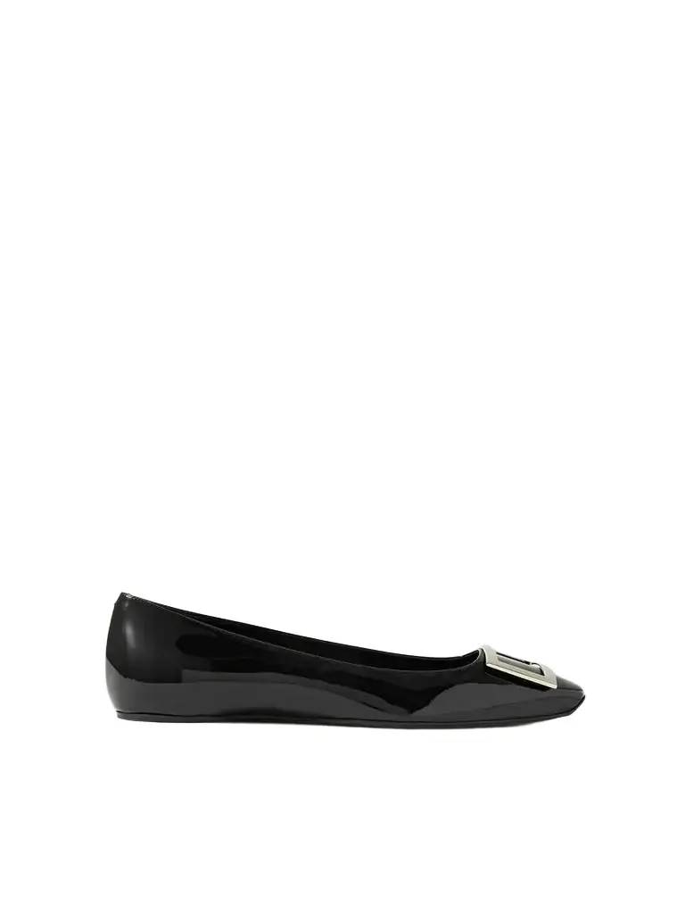 Roger Vivier Trompette Bellerine Glossed-leather Ballet Flats