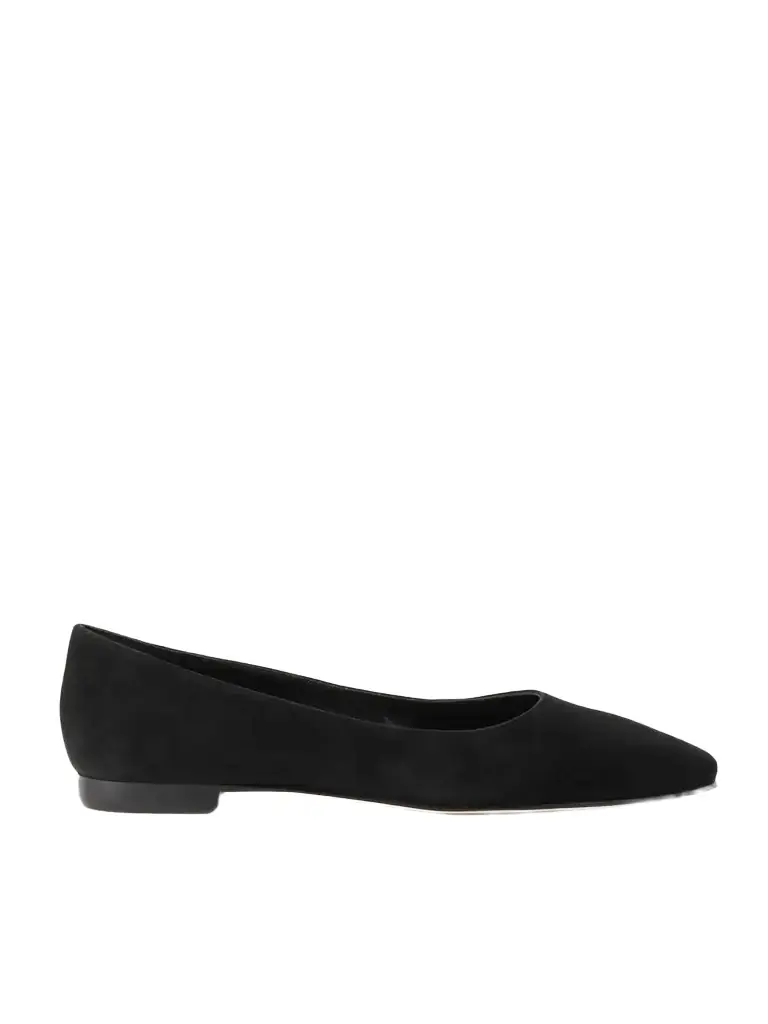 Manolo Blahnik Gelista Suede Ballet Flats