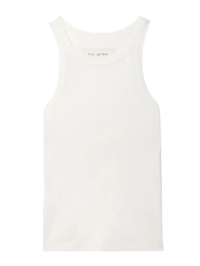 Nili Lotan Jennifer Ribbed Cotton-jersey Tank