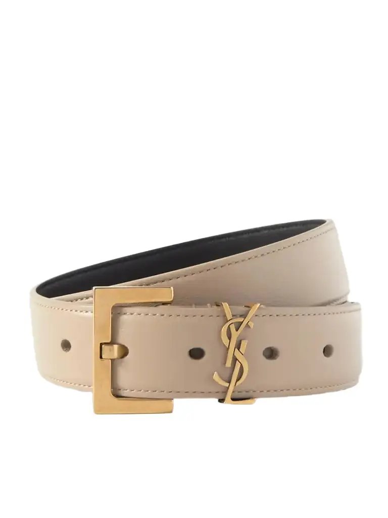 Saint Laurent Cassandre Leather Belt