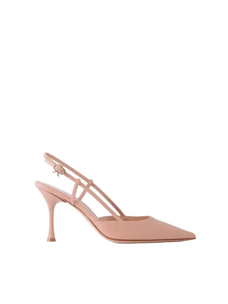 Gianvito Rossi Ascent 85 Leather Slingback Pumps