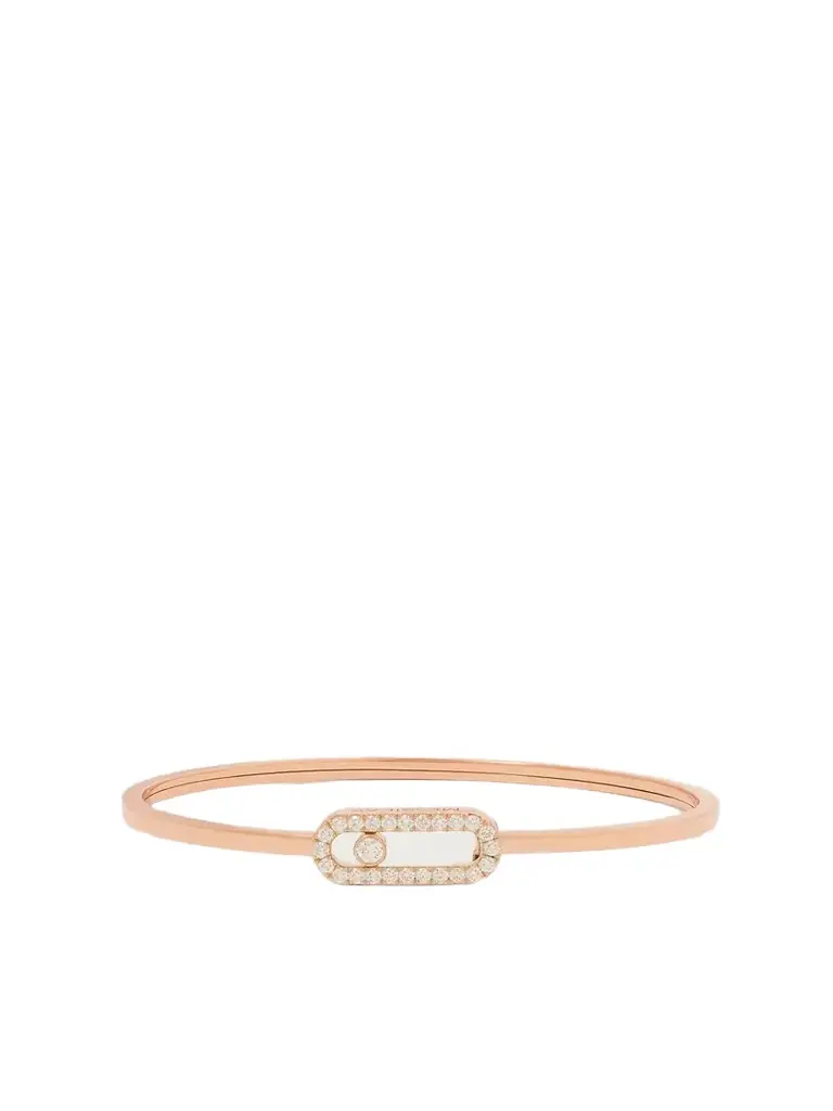 Messika Move Uno 18-karat Rose Gold Diamond Bangle