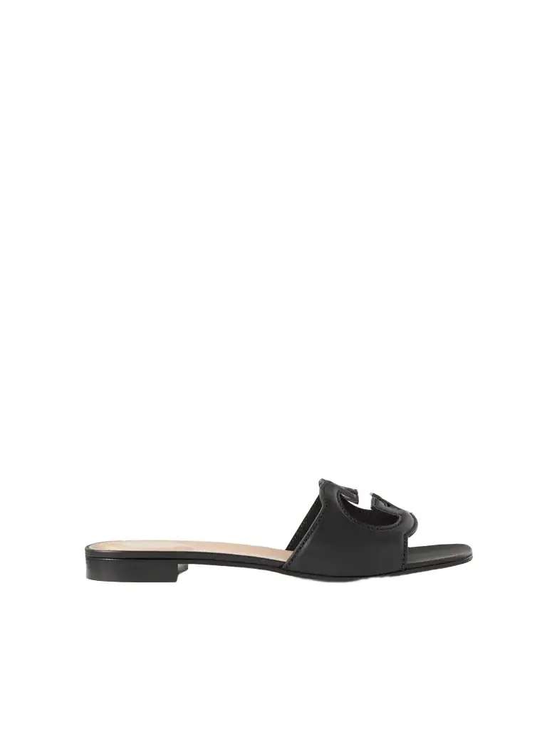 Gucci Cutout Leather Slides
