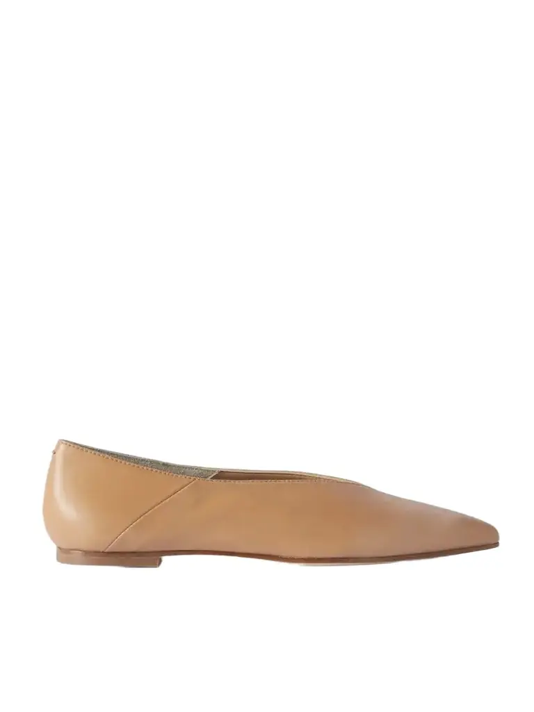 aeyde Moa Leather Point-toe Flats