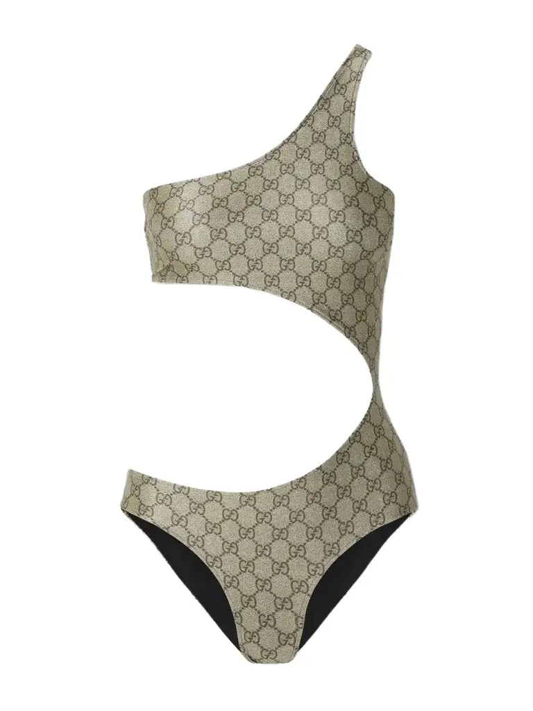 Gucci One-shoulder Cutout Swimsuit - Women's Clothing
