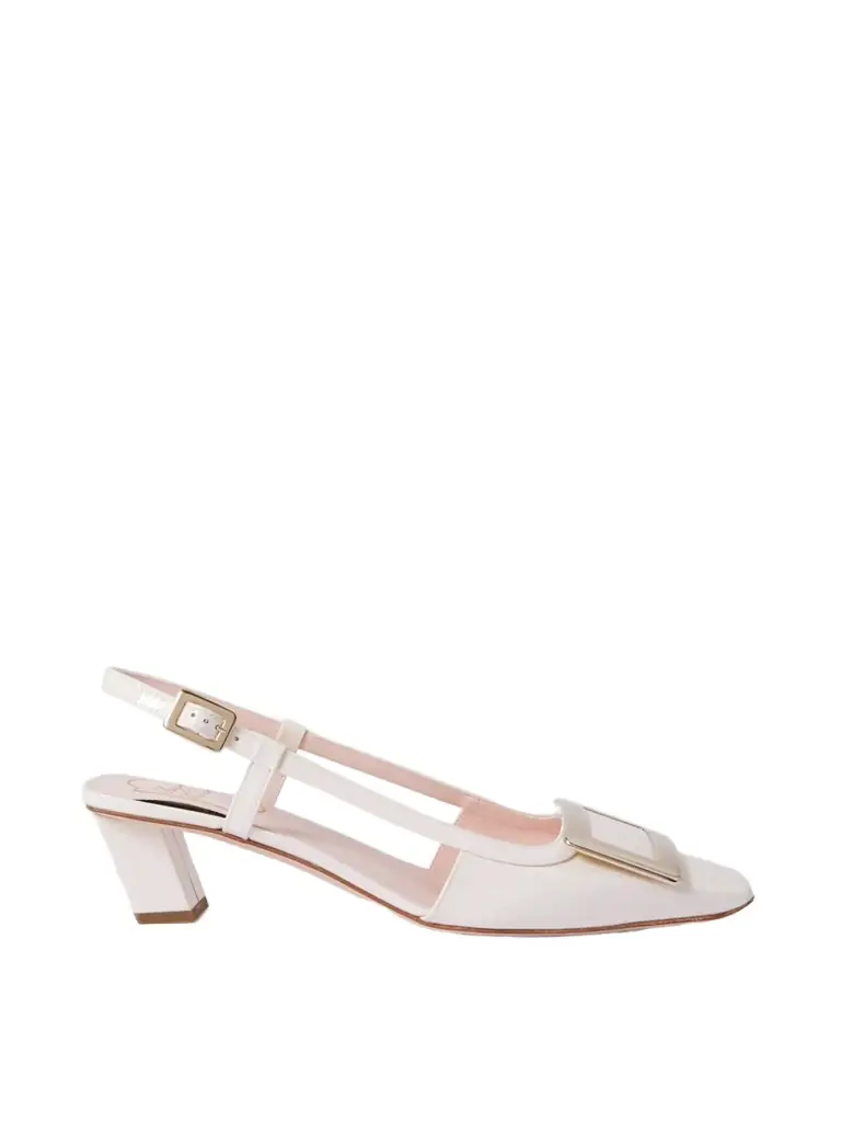 Roger Vivier Belle Vivier 45 Patent-leather Slingback Pumps