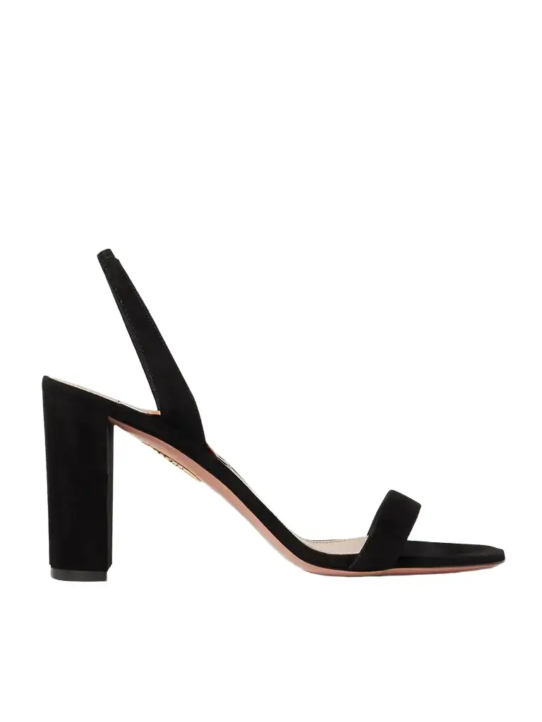 Aquazzura So Nude 85 Suede Slingback Sandals